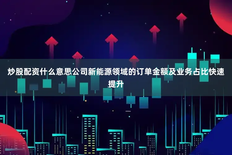 炒股配资什么意思公司新能源领域的订单金额及业务占比快速提升